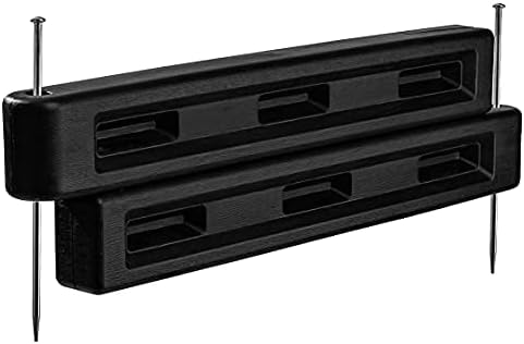 Playsafer Playground Edging Border -12" High Plastic Interlocking Timber for Playgrounds, and Play-Areas - Black - 52" L X 4" W X 12" H (8 Pack)