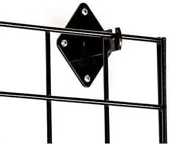 KINGDOM SOLUTIONS 12-Pack Black Gridwall Panel Mount Brackets – Heavy-Duty Wall Brackets for Gridwall, Slatgrid, or Trellis Panel Mounting – Durable Display Hardware for Store or Garage
