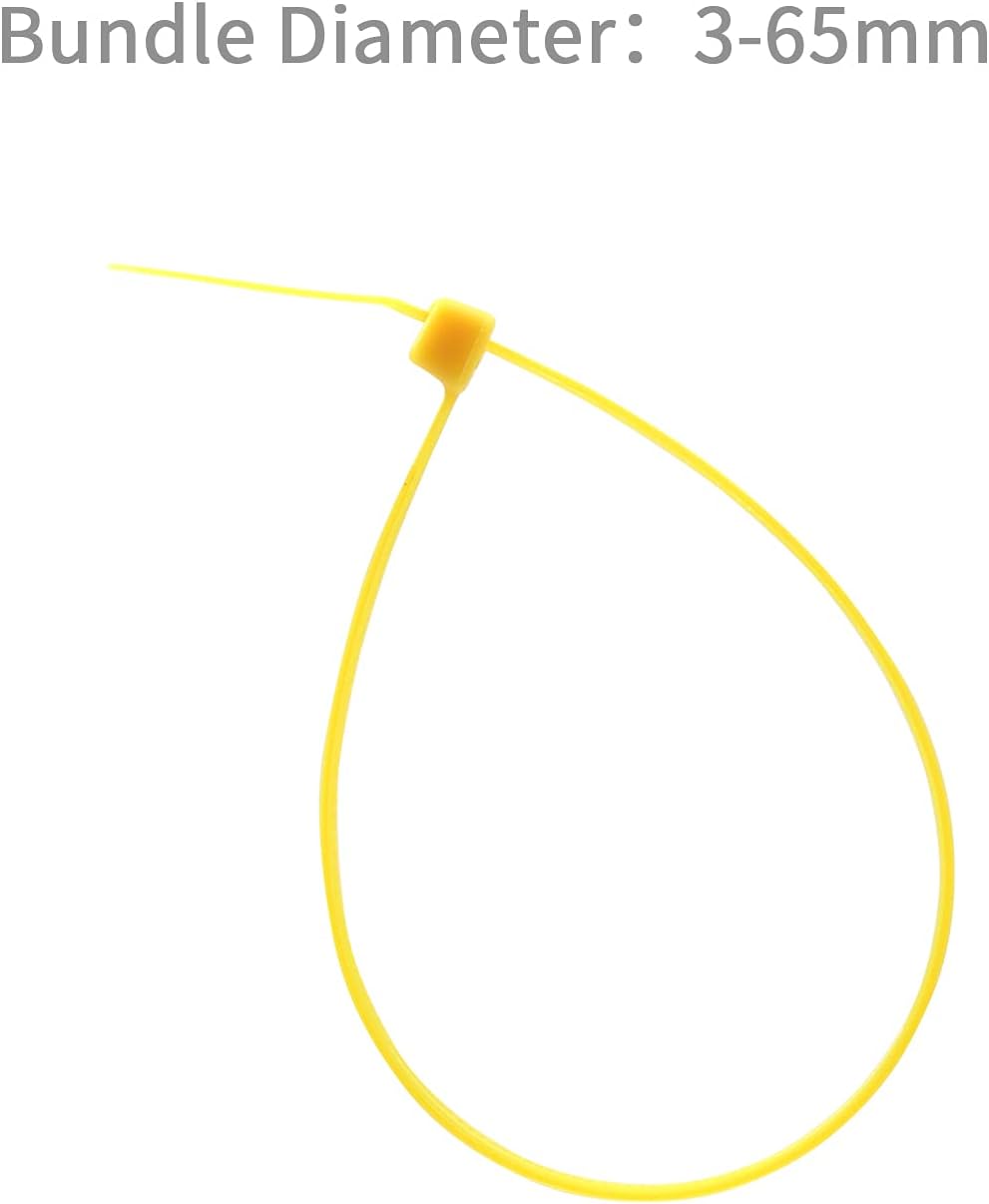 XINGO 10 Inch Cable Zip Ties (500 Pack), 40 Lbs Tensile Strength-Heavy Duty, Self-Locking Nylon Plastic Nylon Wire Ties for indoor and outdoor use (Yellow)