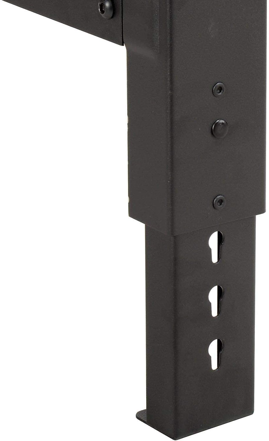 Global Industrial Adjustable Height Workbench C-Channel Leg, 60" W x 30" D, 1-3/4" Birch Top with Square Edge, 2000 Lbs. Capacity, Black Frame, Industrial Workbench