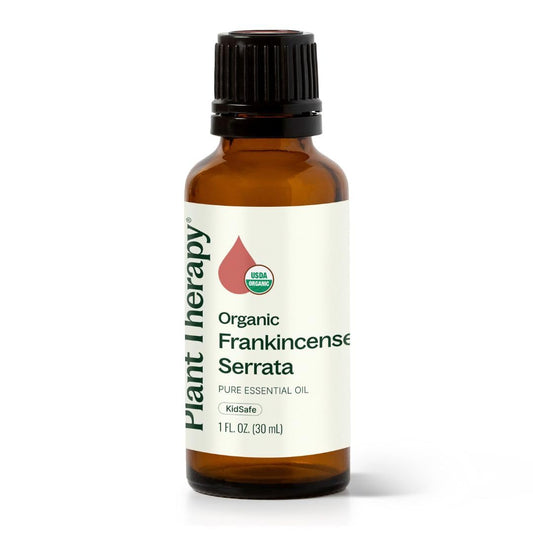 Plant Therapy Organic Frankincense Serrata Essential Oil 100% Pure, USDA Certified Organic, Undiluted, Natural Aromatherapy, Therapeutic Grade 30 mL (1 oz)
