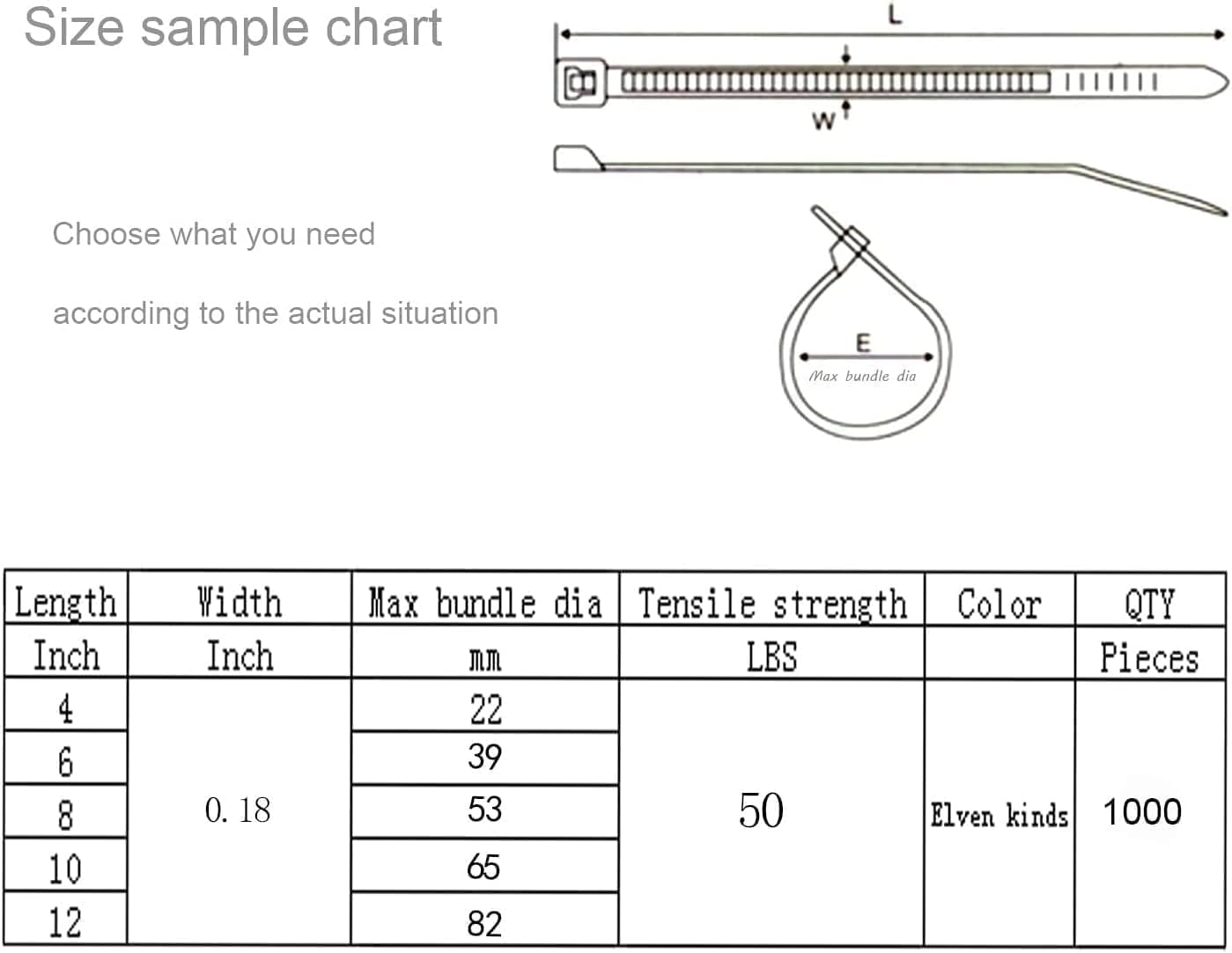 XINGO 1000 PCS Purple Zip Ties 8 Inch, 60 LBS Tensile Strength, Self-Locking Nylon Plastic Nylon PA66 Wire Ties for Indoor and Outdoor Use