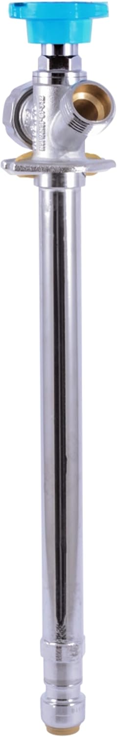 SharkBite 10 Inch Frost Free Sillcock, 1/2 x 3/4 Inch MHT, Push to Connect Brass Plumbing Fitting, PEX Pipe, Copper, CPVC, PE-RT, HDPE, 24629LF