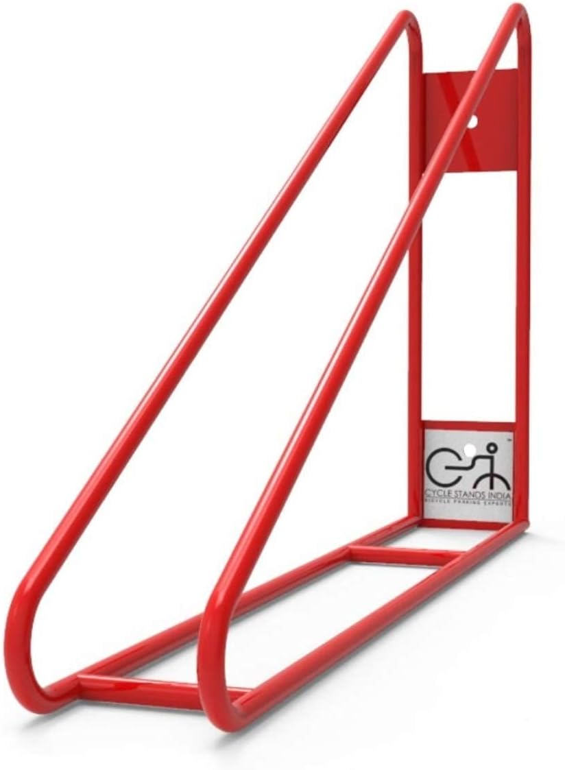 Bike Wall Mount Vertical Hanger for Home Space Saving Bike Rack Storage Mount for Garage or Home, Bicycle Holder for Mountain Bikes Road Bikes Holds up to 77lbs, Red,Pack of 1