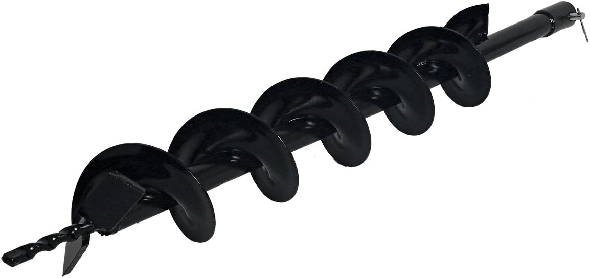 XtremepowerUS 4" Post Hole Digger Replacement Auger Bits Dig Earth Plant Hole Planting, Black