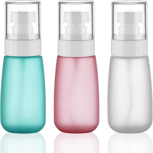 Travel Spray Bottles TSA Approved 3 Pack (2.5oz/75ml) –Leak Proof Fine Mist Refillable Empty Plastic Spray Bottles for Perfume, Essential Oils, Toners, Hair & Face Mist(75 ml)