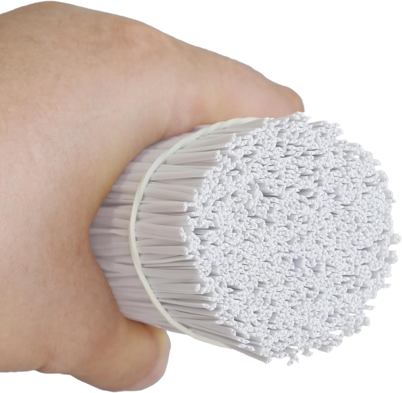 1000 pcs 10 inch White Cable Twist Ties Plastic Twist Ties with Rugged Metal Innercores Reusable Fastening Cable Cord Wire Ties