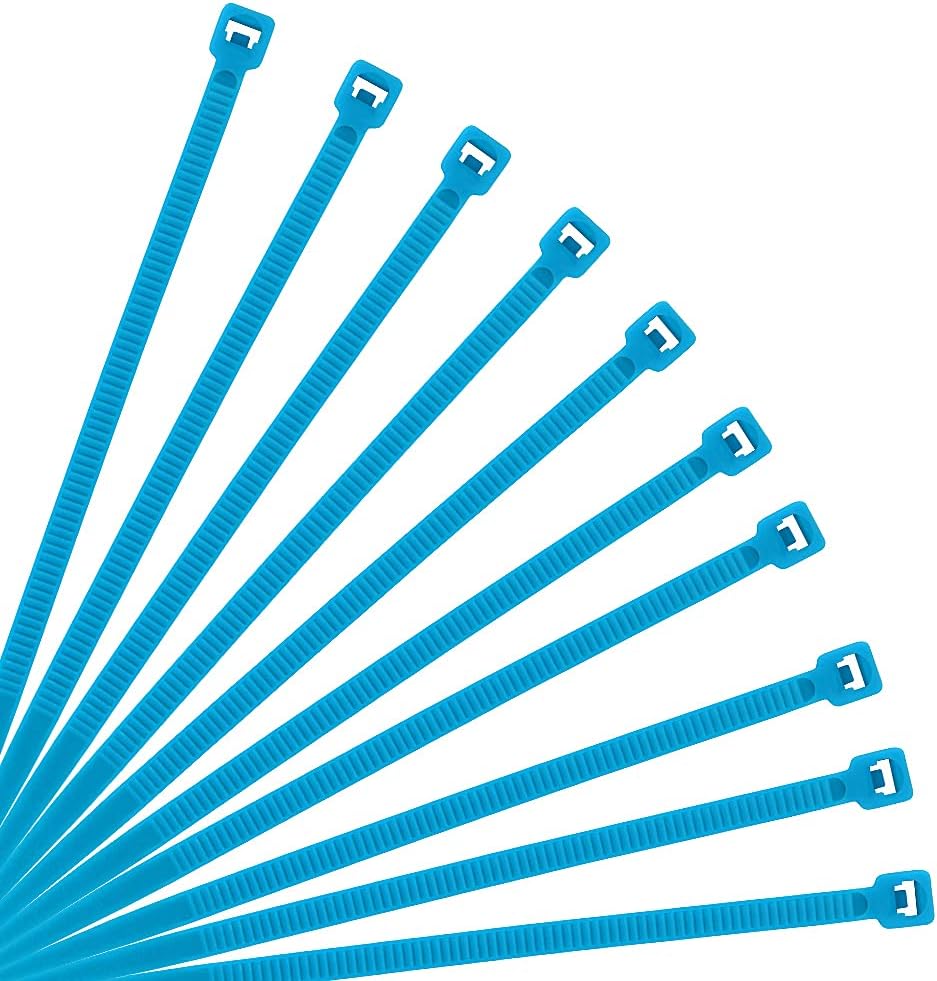 XINGO Nylon Cable Zip Ties Self Locking Plastic Wire Ties with 40 Lbs Tensile Strength for Indoor and Outdoor 12 Inch 500 Pack Blue