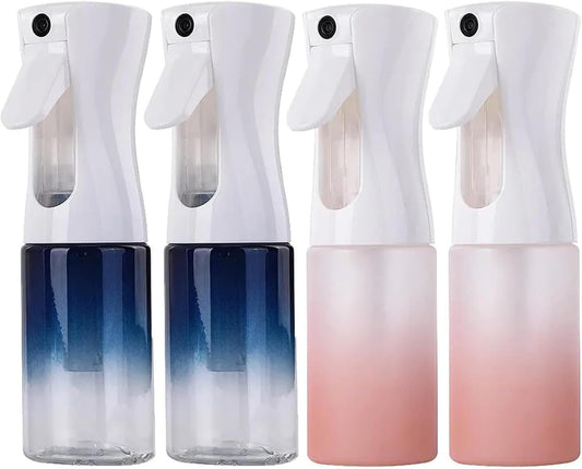 Continuous Water Mister for Hair - Continuous Spray Nano Fine Mist Sprayer - Empty Spray Bottle - Reusable Beauty Spray Bottle - Cleaning, Hairstyling & Plants - 5oz/150ml (Variety Pack)