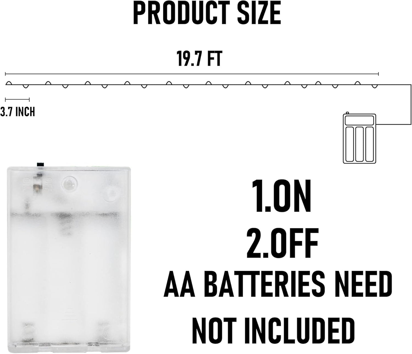 Dazzle Bright Fairy Lights Battery Operated, 2 Pack Total 40FT 120LED Silver Wire Waterproof Battery Operated String Lights, Christmas Decorations for Indoor Outdoor Bedroom Yard Decor, Blue