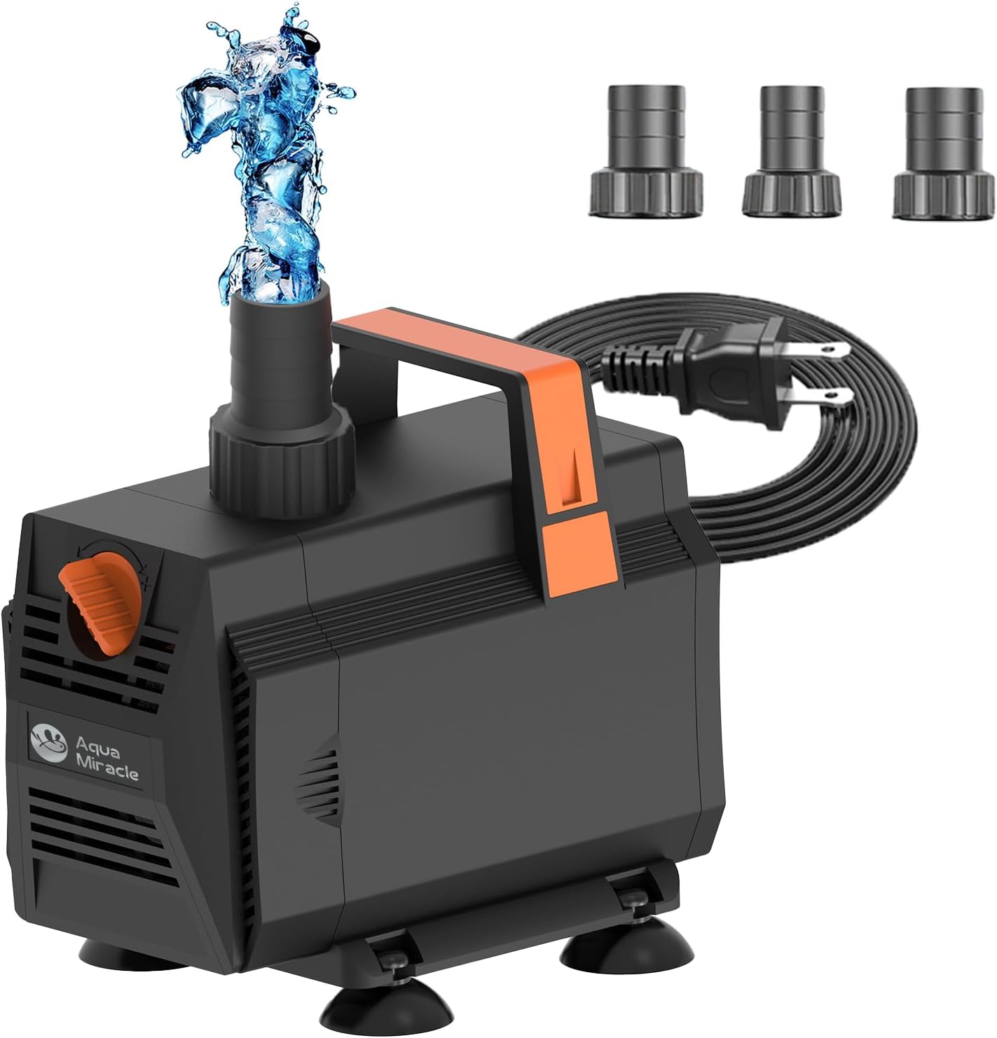 AquaMiracle 1050GPH Submersible Water Pump Pond Pump(4000L/H, 55W), Water Fountain Pump Aquarium Water Pump with Flow Control for Fish Tank, Waterfall, Statuary, Filtration, Water feature, Hydroponics