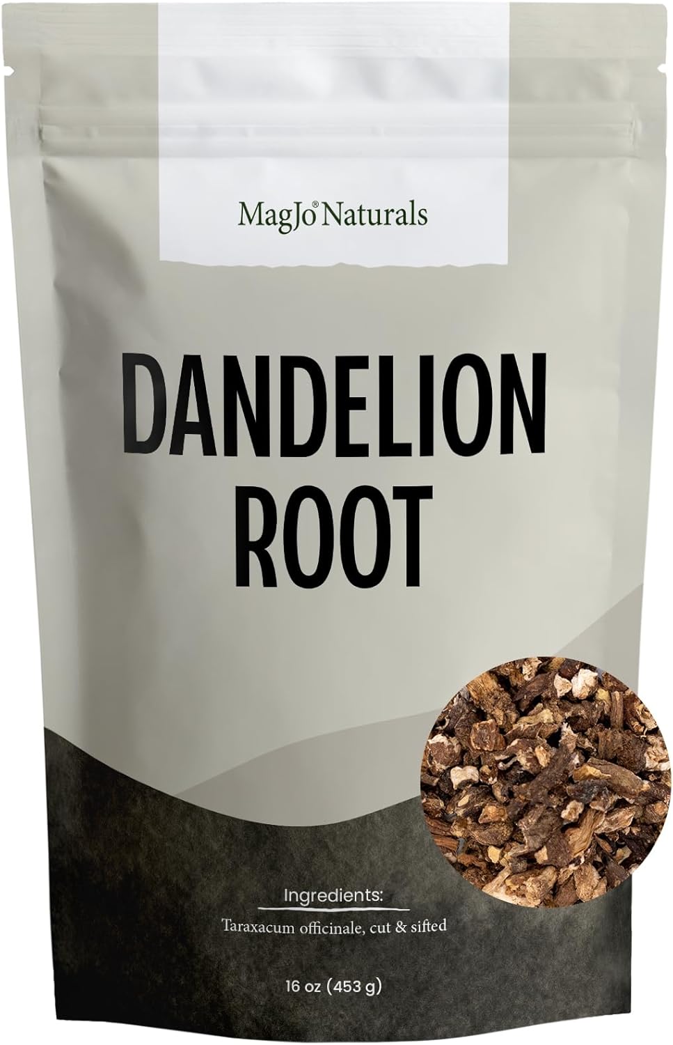 MagJo Naturals Dandelion Root, Raw, Not Roasted, Loose Tea (200+ Cups) (16 oz) 100% Wild-Crafted from Eastern Europe