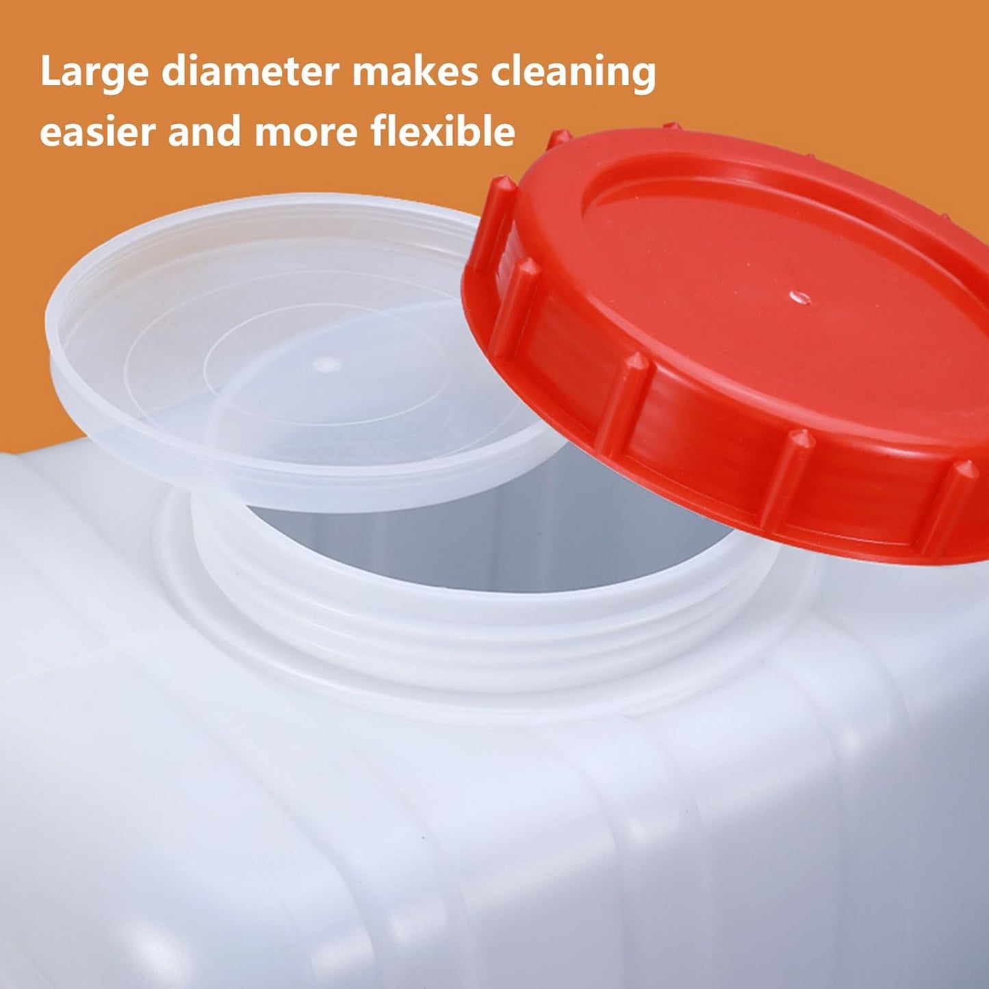 Water Storage Container with Spigot Hose, 52.8 Gallon Portable Water Tank Thick Water Dispenser Carrier Heavy Duty Water Bucket for Hiking Picnic Vehicle Outdoor Emergency(Size:50L/13.2Gal)