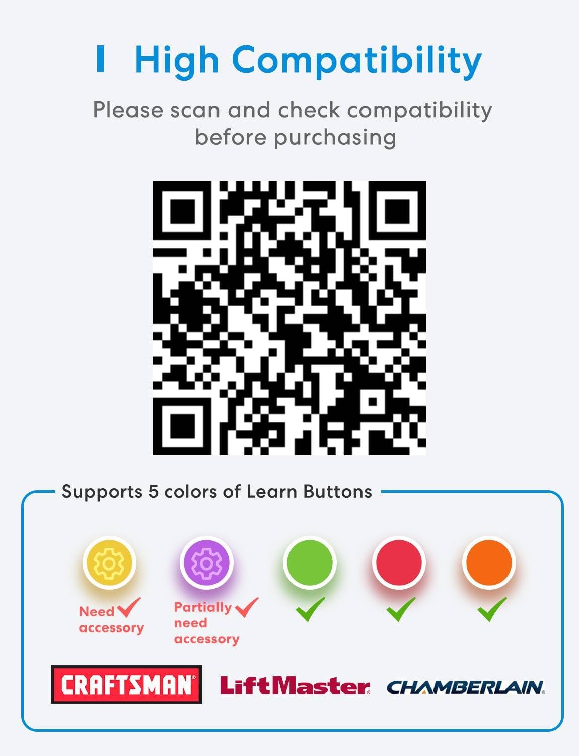 meross Smart Garage Door Opener Remote, APP Control, Compatible with Alexa and SmartThings, Multiple Notification Modes, No Hub Needed