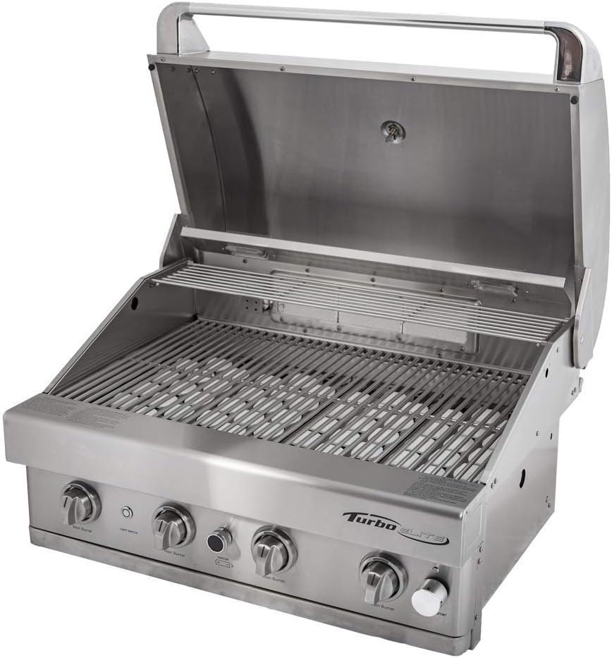 Turbo Elite 32-inch 4-Burner Built-In BBQ Gas Grill - Natural Gas