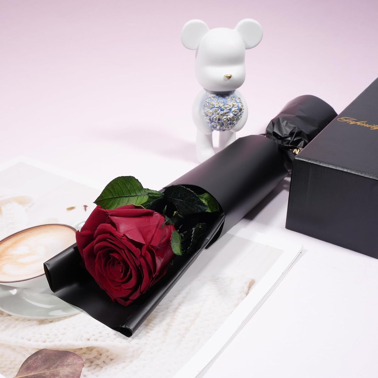 Yamonic Preserved Flower Rose Birthday Gifts for Women, Mothers Day Rose Flowers Gifts for Mom, Real Flower for Women, Grandma, Wife, Girlfriend Gifts for Christmas, Valentine's Day