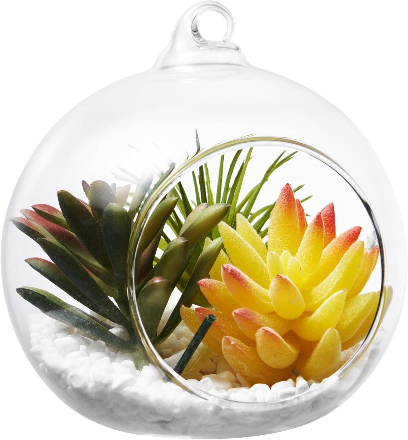 Hanging Glass Candle Holder, Globe Tea Light Holder, Hanging Vase, Flower Plants Terrarium, Glass Orbs Container, Micro Landscape DIY for Home, Office, Wedding (4" 4Pcs)