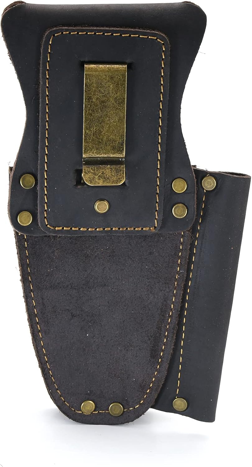 Style N Craft 70012-3 Pocket Dual Pliers & Single Tuna Spike Holder in Oiled Leather - Dark Brown