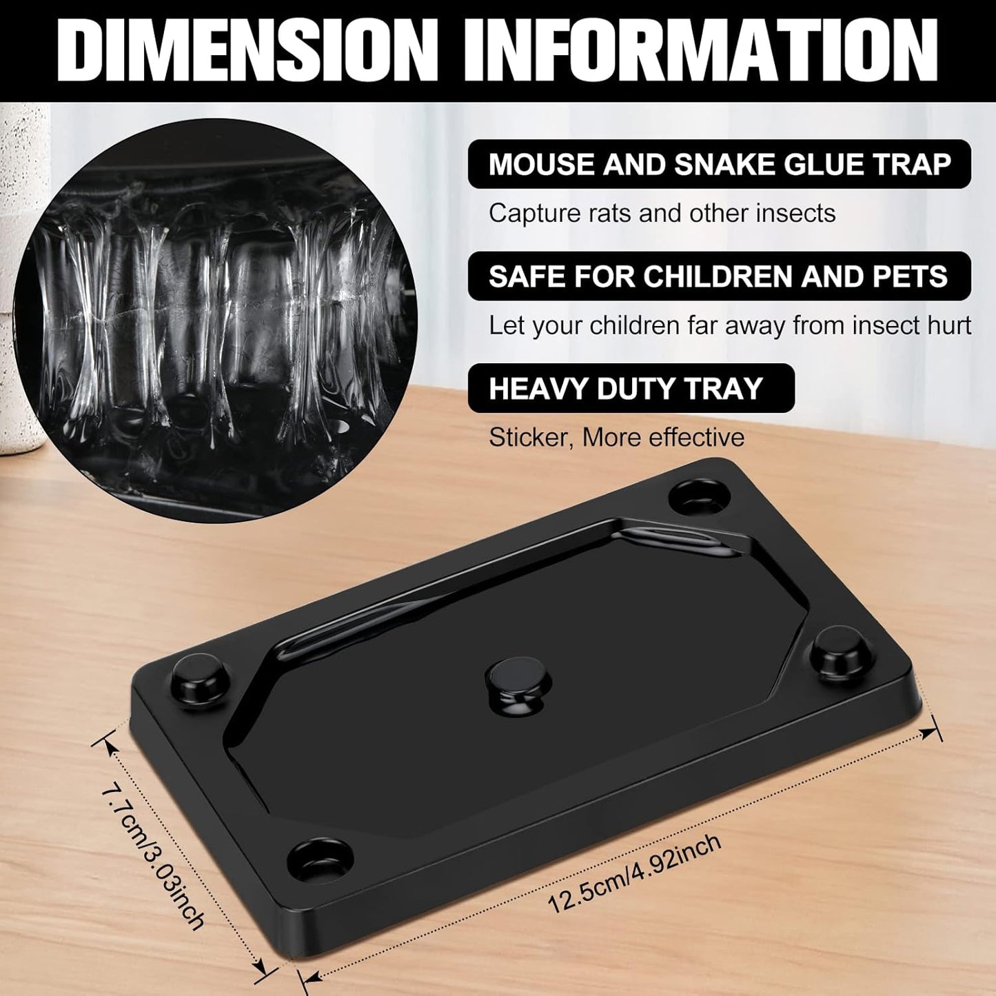Qualirey 64 Pieces Mouse and Insect Glue Traps Heavier Sticky Traps with Non-Toxic Glue for Mice and Insects, Pet and Children Safe (3 x 5 Inch)