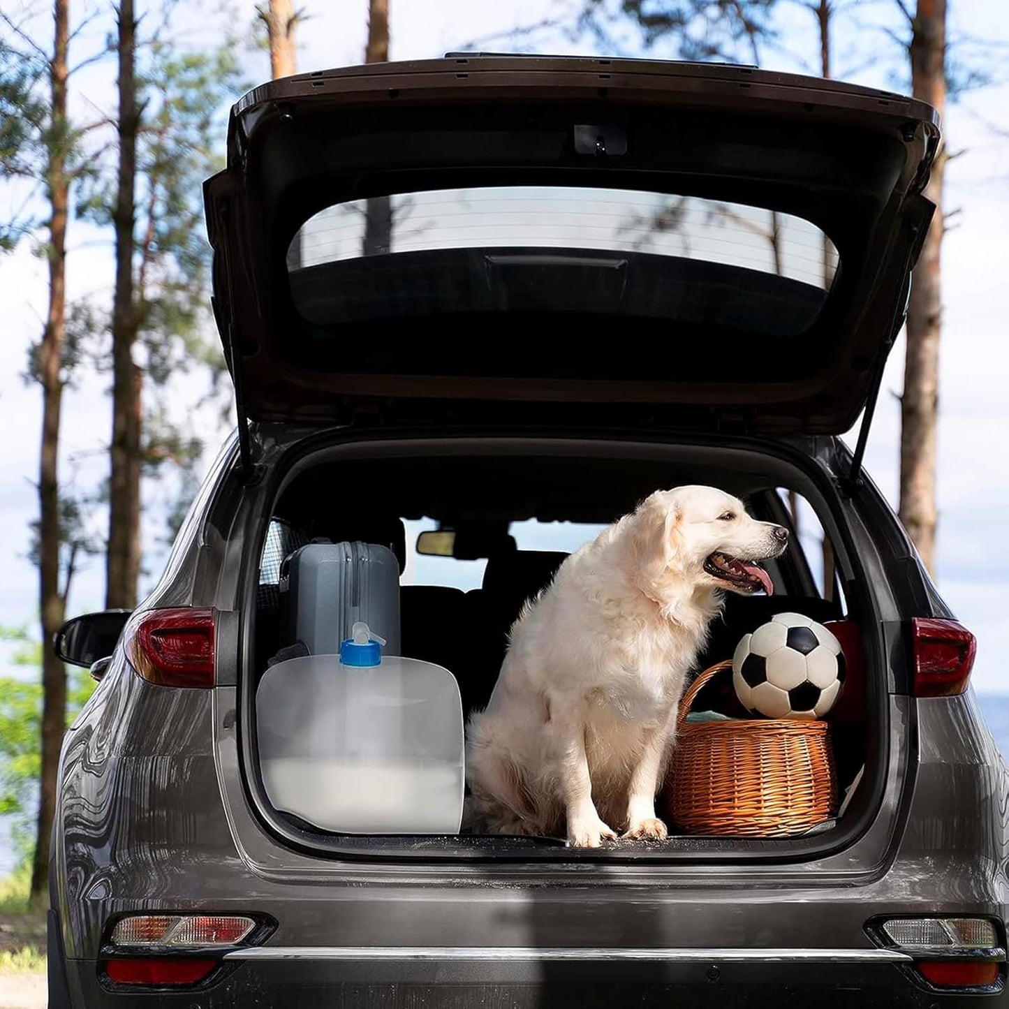 Collapsible Water Container Jug, 4×2.6 Gallon No BPA Water Storage Carrier with Spigot, for Camping Hiking Backpack RV Outdoors and Emergency, Foldable Portable Survival Kits for Hurricanes