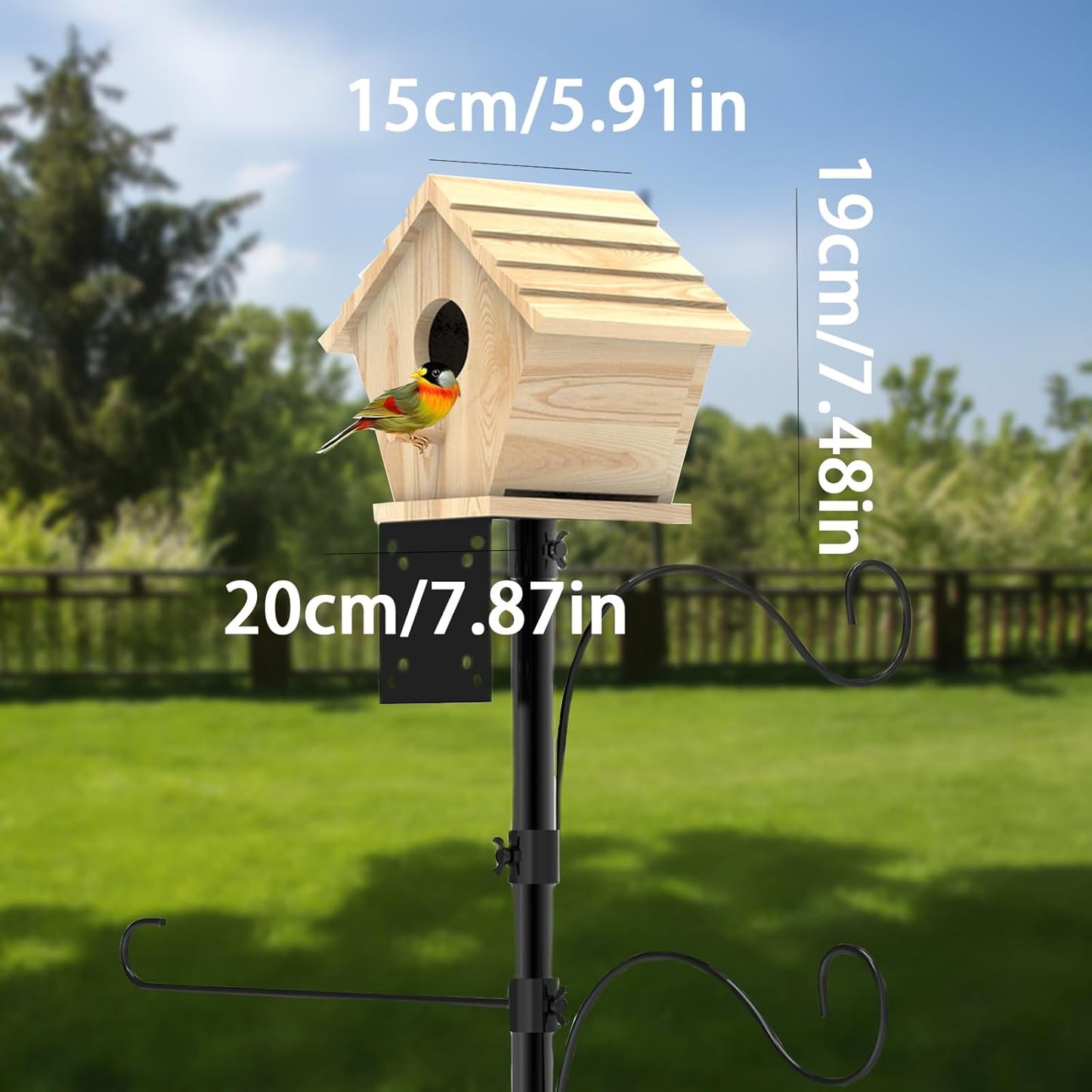 Bird Houses for Outside,Wooden Birdhouse Finch Cardinals Hanging, Birdhouse Nesting Box for Wild Bird Viewing,Funny Patio and Outdoor Yard Decoration (House)