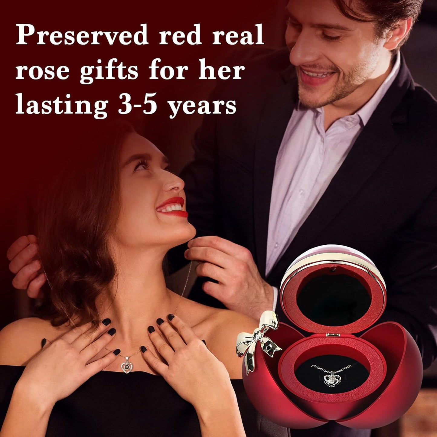 Preserved Red Real Rose-Eternal Flowers Rose Gifts for Mom Grandma Wife Girlfriend on Mothers Day Birthday Valentines Christmas Anniversary Romantic Gifts for Her with I Love You Romantic Gift (Blue)