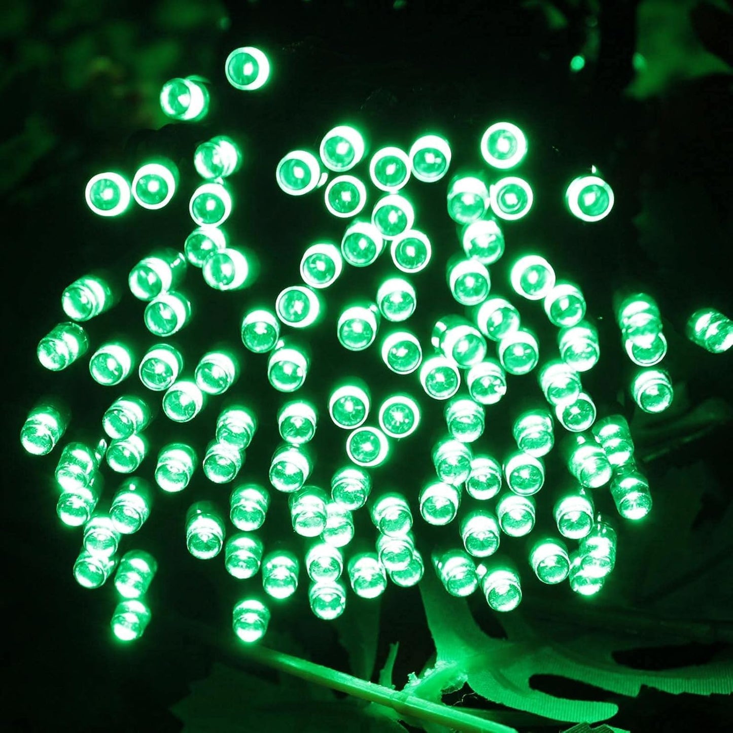 EEW 2 Pack 200 LED Solar Christmas Lights Outdoor Waterproof, Solar String Lights for Outside, Green Wire Solar Tree Light with 8 Lighting Modes for Xmas Wedding Party Garden Yard Decorations (Green)