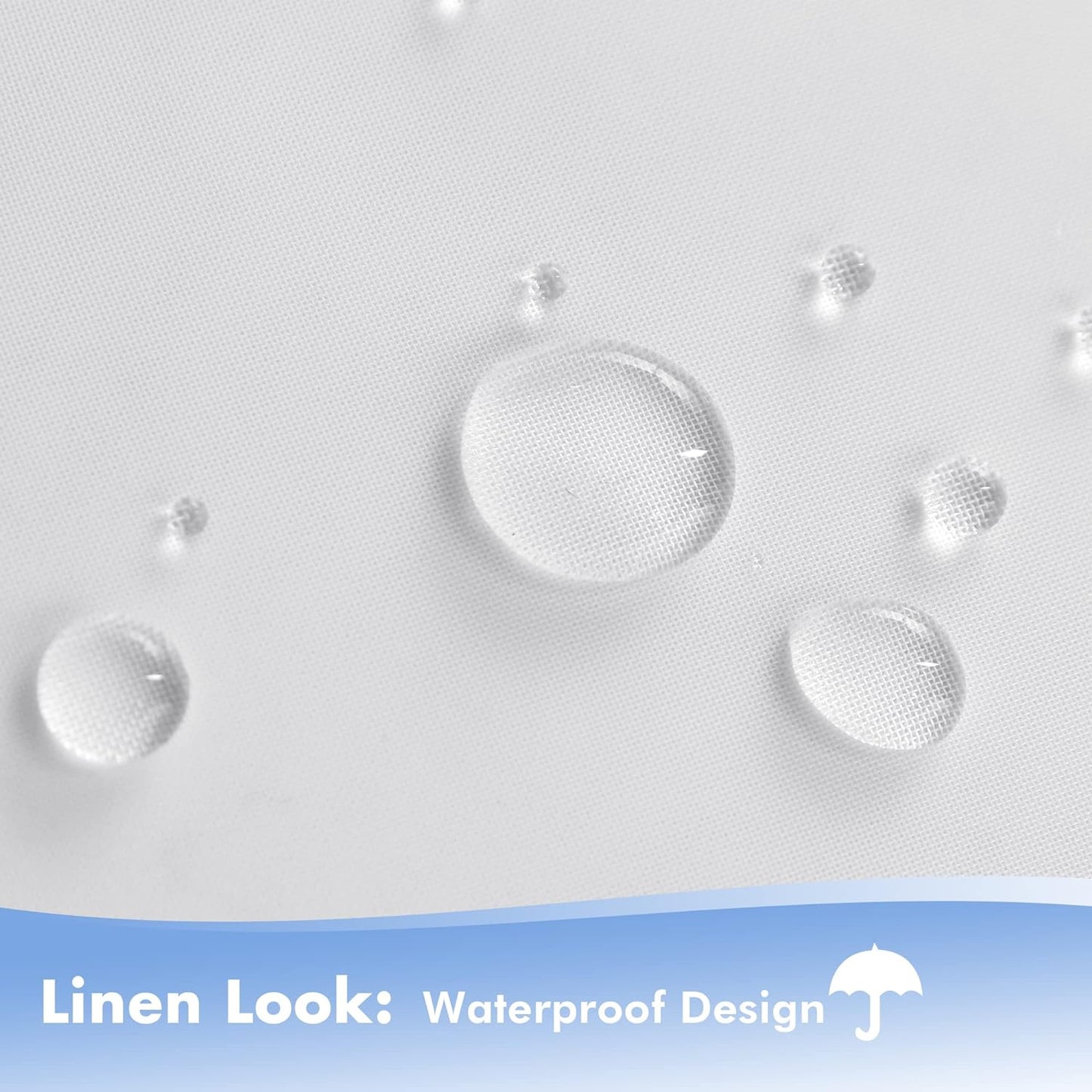 HolidayIdeas White Outdoor Sheer Curtains for Patio Waterproof, 2 Panels - 54 x 108 Inch - Light Filtering Voile Outside Curtains Grommet Drapes for Front Porch, Gazebo, Pergola, Backyard