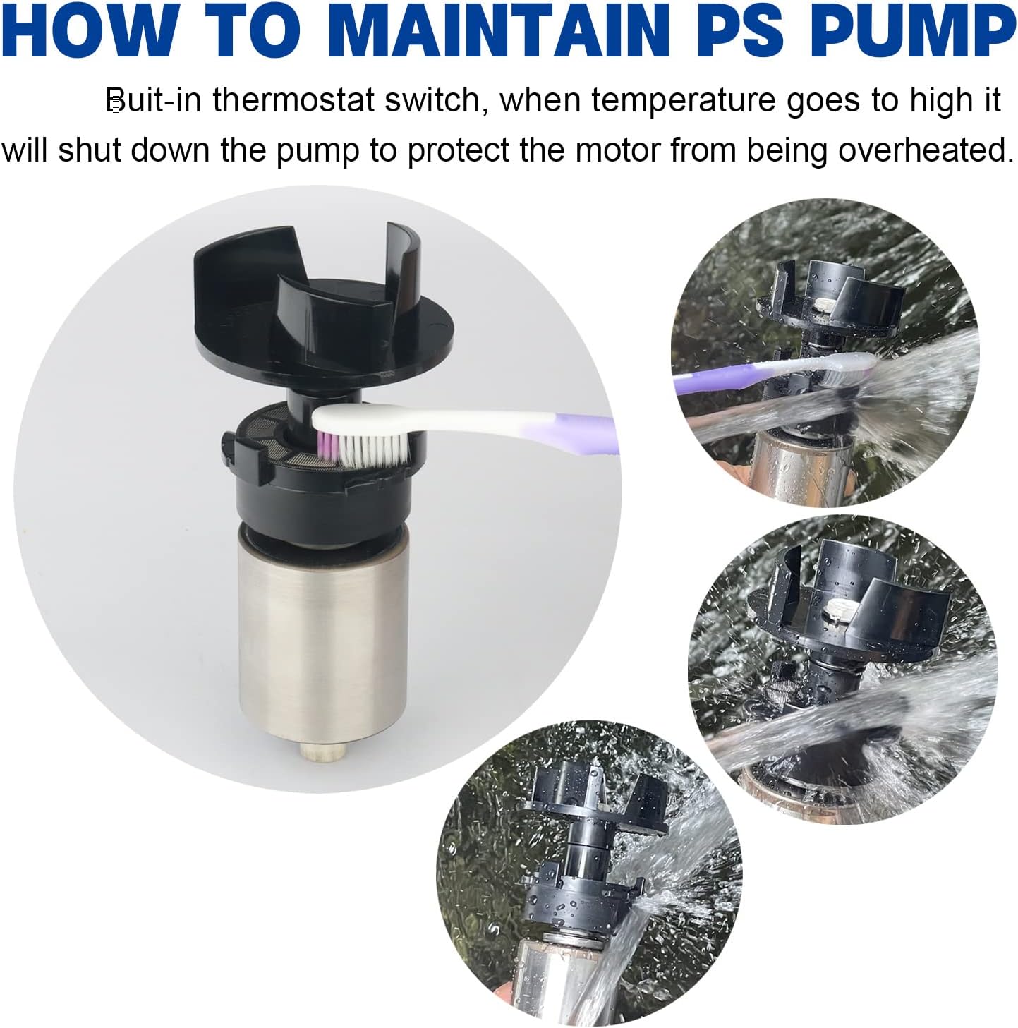 WaterRebirth (12000GPH, UL Listed) PS- High Flow Submersible Water Pond Pump - Water Fountain Aquarium UL listed (12000GPH-850W)