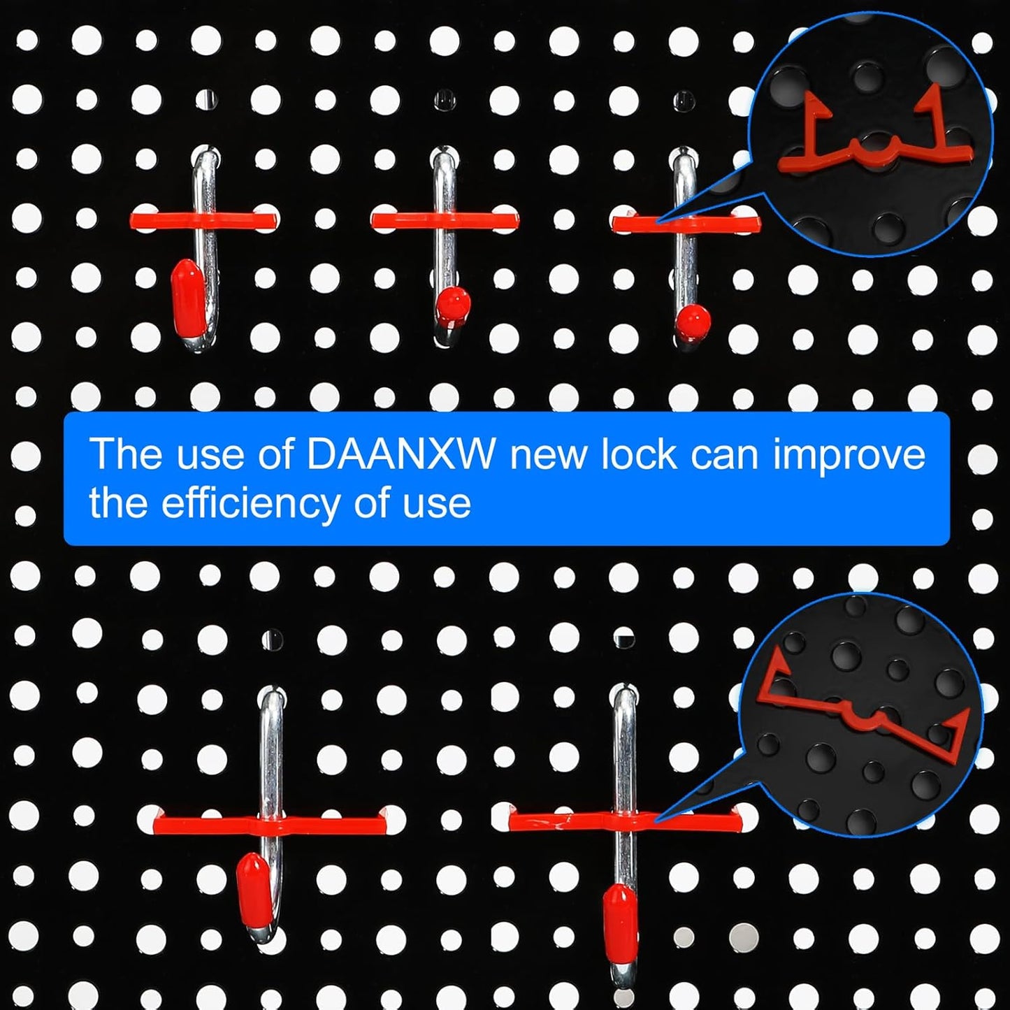 4 Pack Heavy Duty Steel Pegboard Garage Organization Panels,Universal 1/8 and 1/4 Pegboard Accessories,Suitable for Tool Storage,Garage Storage etc.(Black, 16X12)