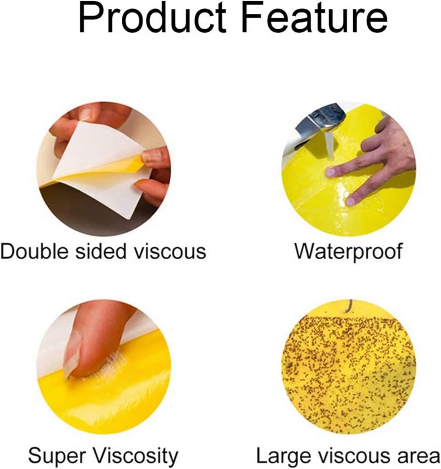 Faicuk Yellow Dual-Sided Sticky Fly Traps for Plant Insect Like Aphids, Fungus Gnats, Leaf Miners and White Flies (10 Pack)