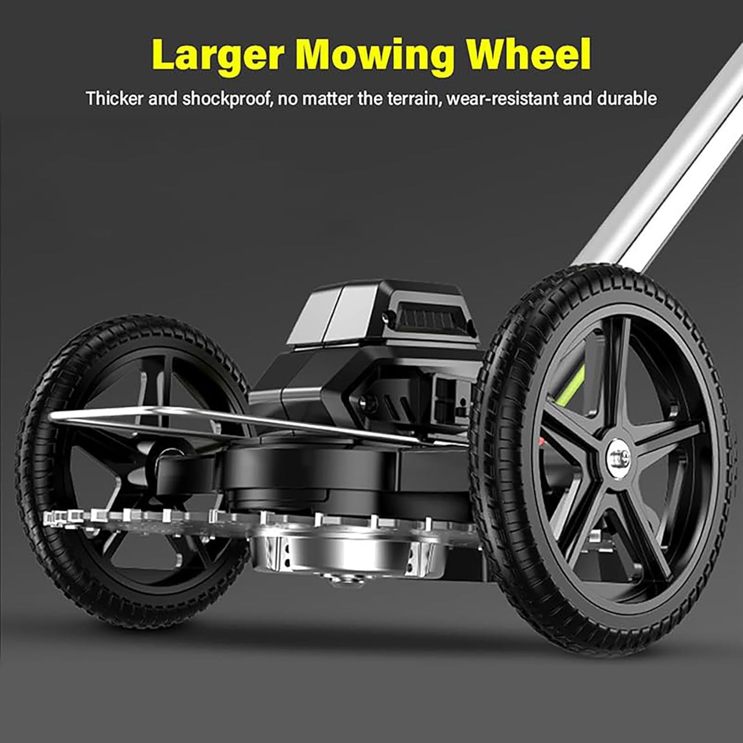 4 in 1 Cordless Weed Eater Pro, Electric Weed Wacker, Grass Trimmer Battery Powered with 2 Batteries, Brush Cutter & Grass Trimmer & Lawn Edger & Four-Wheel Assist with 3 Types of Blades