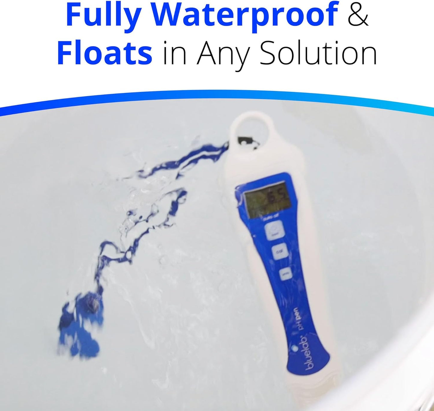 bluelab pH Pen - ± 0.1 pH Accurate, Durable Double Junction Probe, Waterproof & Floats, Auto Temperature Compensation, Easy Calibration - Made in NZ