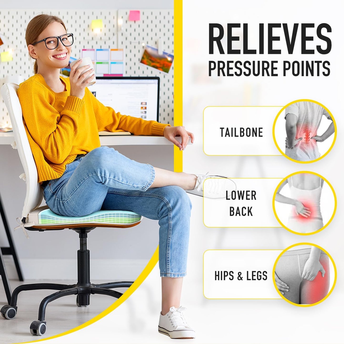 SUNROX Gel Memory Foam Chair Cushions, FadeShield Water-, Stain-Resistant Durable Reversible Seat Cushion Pads with Ties for Indoor/Outdoor Kitchen Dining Office, 19"x19", Set of 4, Burgundy