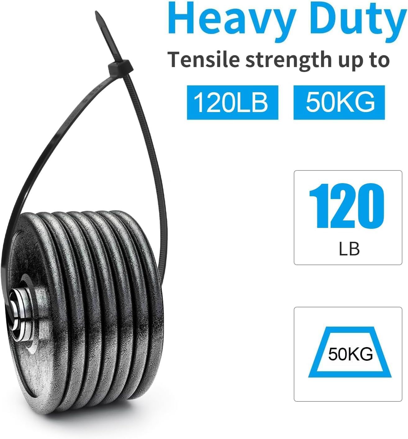 XINGO 12 Garden Green Zip Ties Heavy Duty 100 Pack, 120 LBS Tensile Strength, Premium Nylon Cable Wire Ties, Self-locking Plastic Ties for Indoor and Outdoor Use