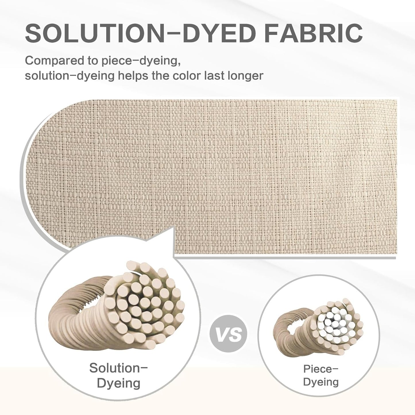 Aoodor 19" x 19" x 5" Tufted Outdoor Chair Cushions, Water Resistant & Fade Resistant Polyester Dining Chair Pads with 2 Straps for Patio Furniture, Set of 2