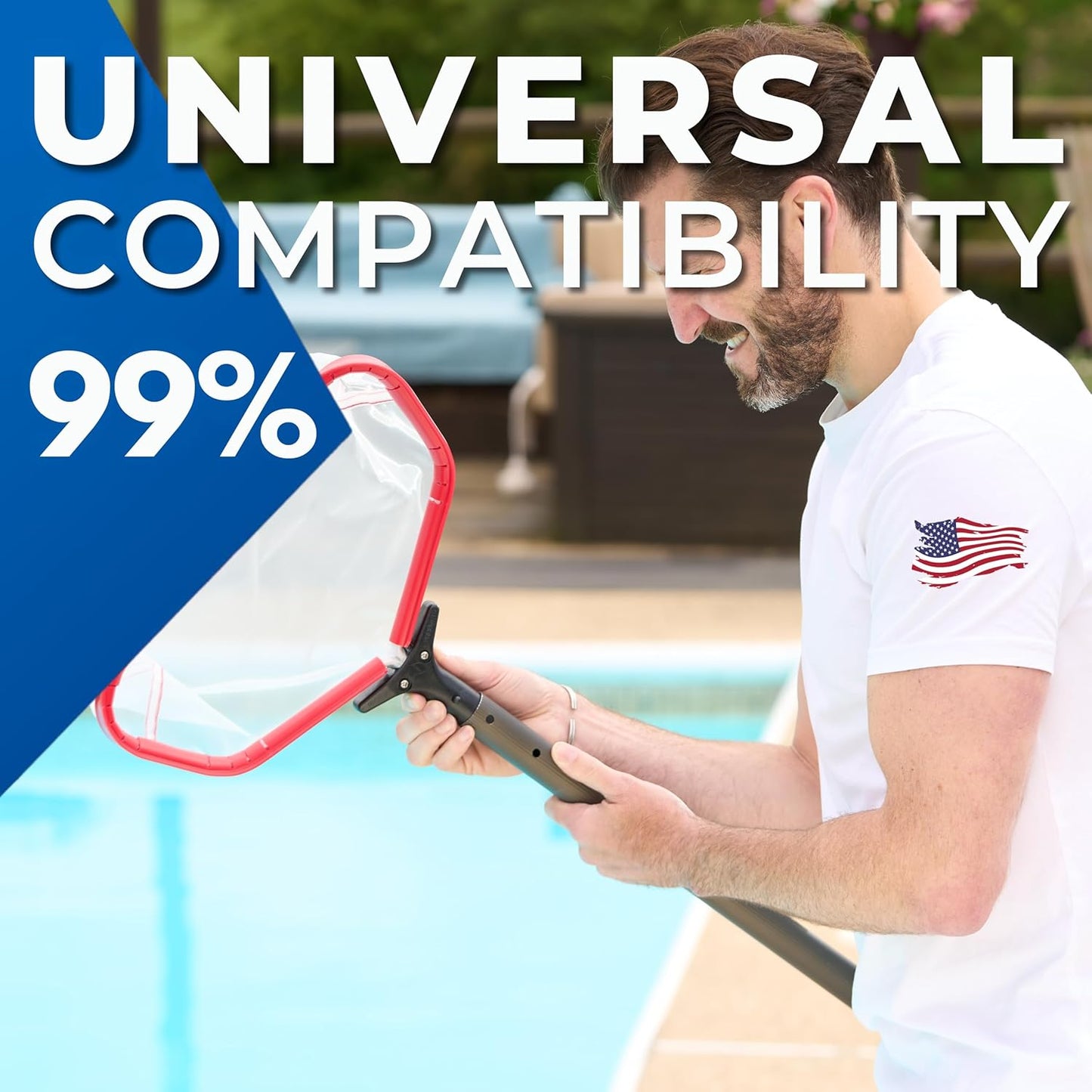 ProTuff 13" Spa Silt Net - 2 Year Unconditional Free Replacement - Heavy Duty Ultra Fine Mesh Silt & Sand Skimmer Cleans 3X Faster Than Vacuum - 13 inch Leaf Rake Bag for Pollen