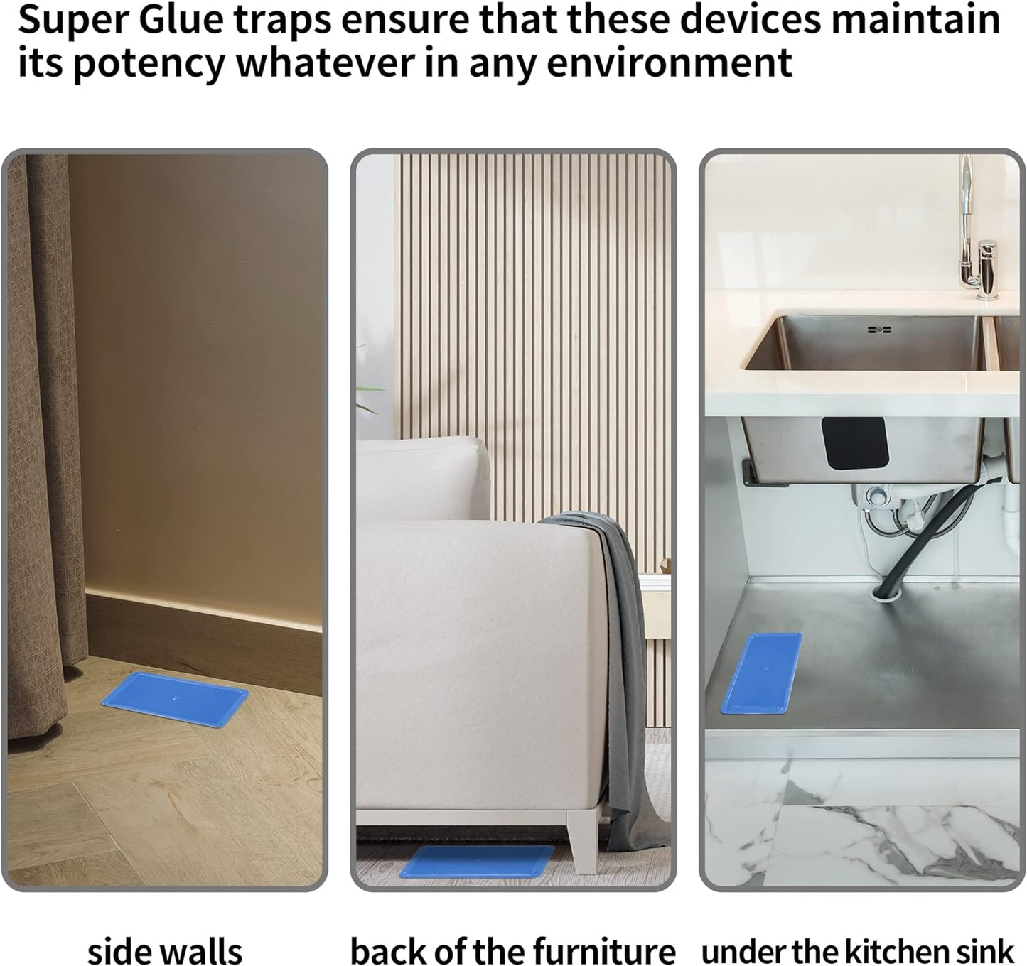 LULUCATCH Super Glue Traps 36 Pack for Mice & Snakes, Larger, Heavier Sticky Traps with Non-Toxic Glue. Sticky Mouse Traps Indoor, Easy to Set, Pet Safe Pest Control