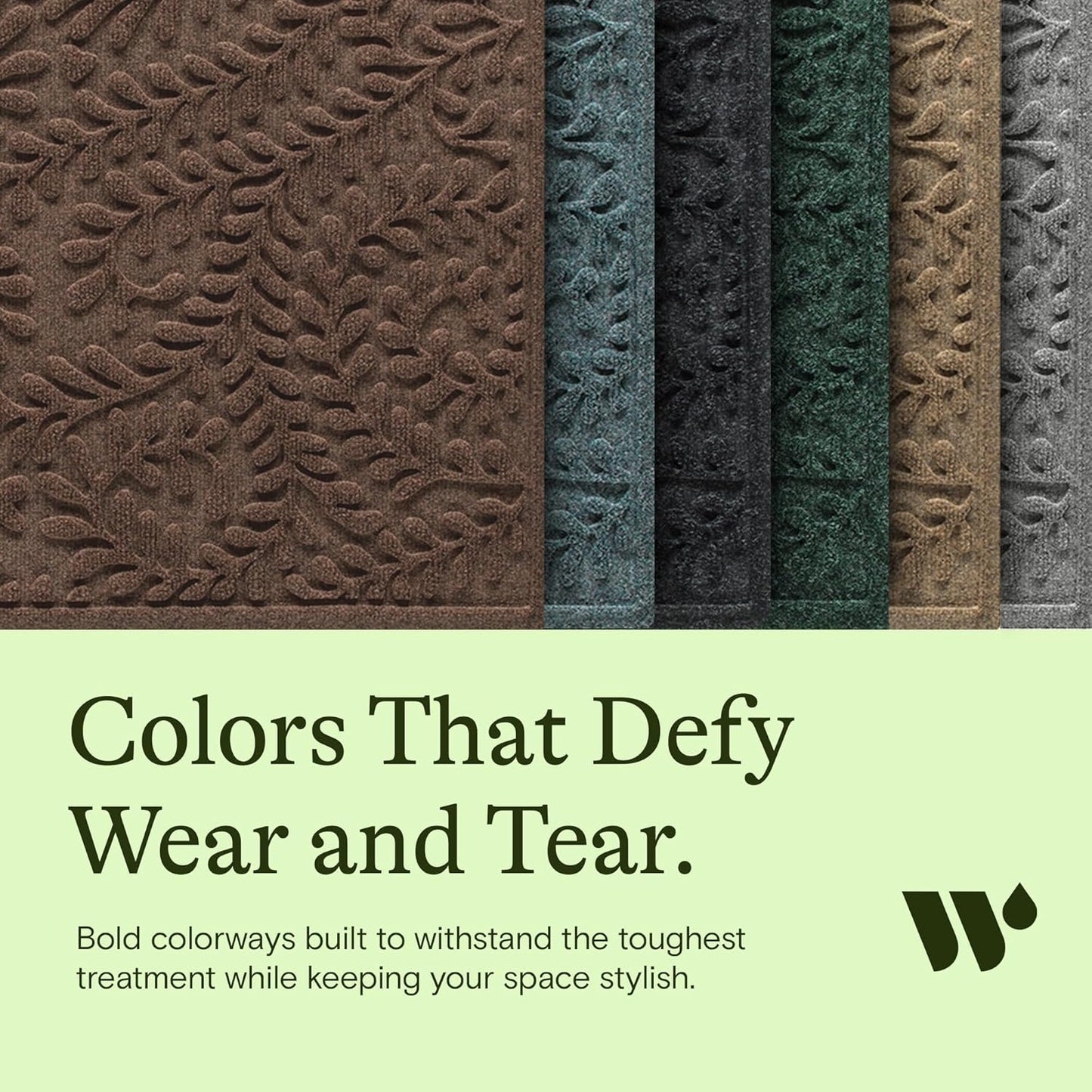 Bungalow Flooring Waterhog Stair Treads (Set of 4) – 8 1/2 x 30 Inches, Durable,Water-Trapping, Indoor/Outdoor Floor Covering, Boxwood Collection – Made in USA, Dark Brown