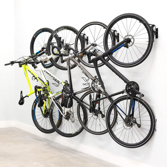StoreYourBoard Bike Swivel Rack – Wall Mounted Garage Bike Storage, Vertical Hanger with 120° Swing Design & Stopper, Space-Saving Indoor Wall Mount – Fits Kids Bikes, BMX & More