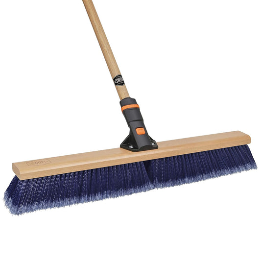 SWOPT 24” Premium Multi-Surface Push Broom Head — Cleaning Head Interchangeable with All SWOPT Cleaning Products for More Efficient Cleaning and Storage — Indoor and Outdoor Push Broom