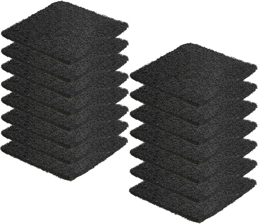 15 Pack Trash Can Odor Filter Refills for Trash Can and Compost Bin, Activated Charcoal Deodorizer Sheets for Indoor Kitchen Compost Bucket Countertop and Recycle Bin, Square 3.9 Inch