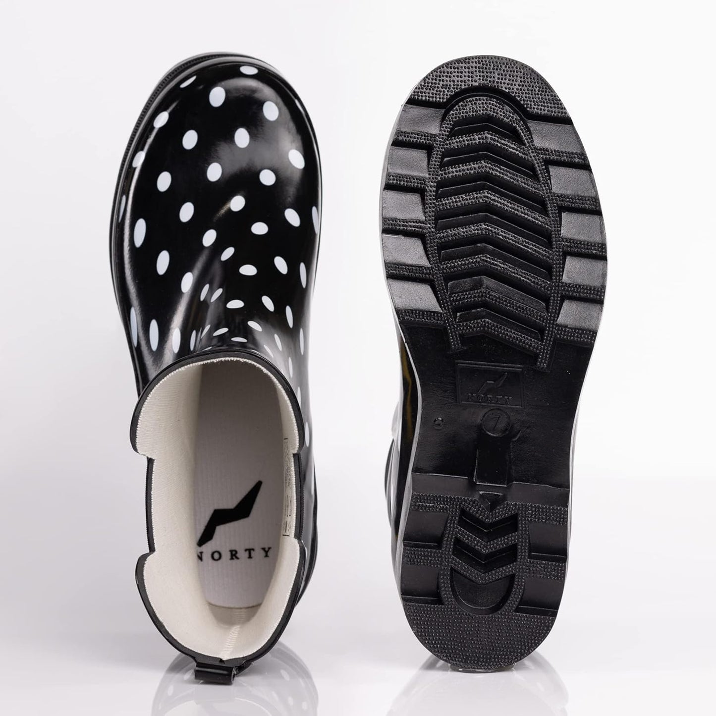 NORTY - Womens Ankle Rain Boots - Ladies Waterproof Winter Spring Garden Boot runs ½ size large