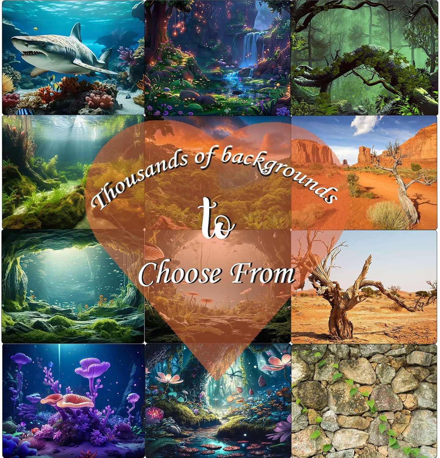 Underwater Aquarium Background Corals and Tropical Fish Terrarium Backdrop Rock Aquatic Plants Sunlight Rays Fish Tank Background Tank Aquarium Wallpaper Poster Decor 72x18in