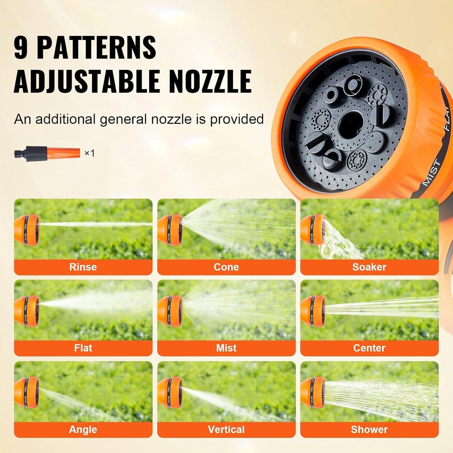 65' x 5/8" Retractable Hose Reel Wall-Mounted with 180° Swivel–Heavy-Duty Automatic Water Hose Storage for Garden,Yard,and Outdoor Use