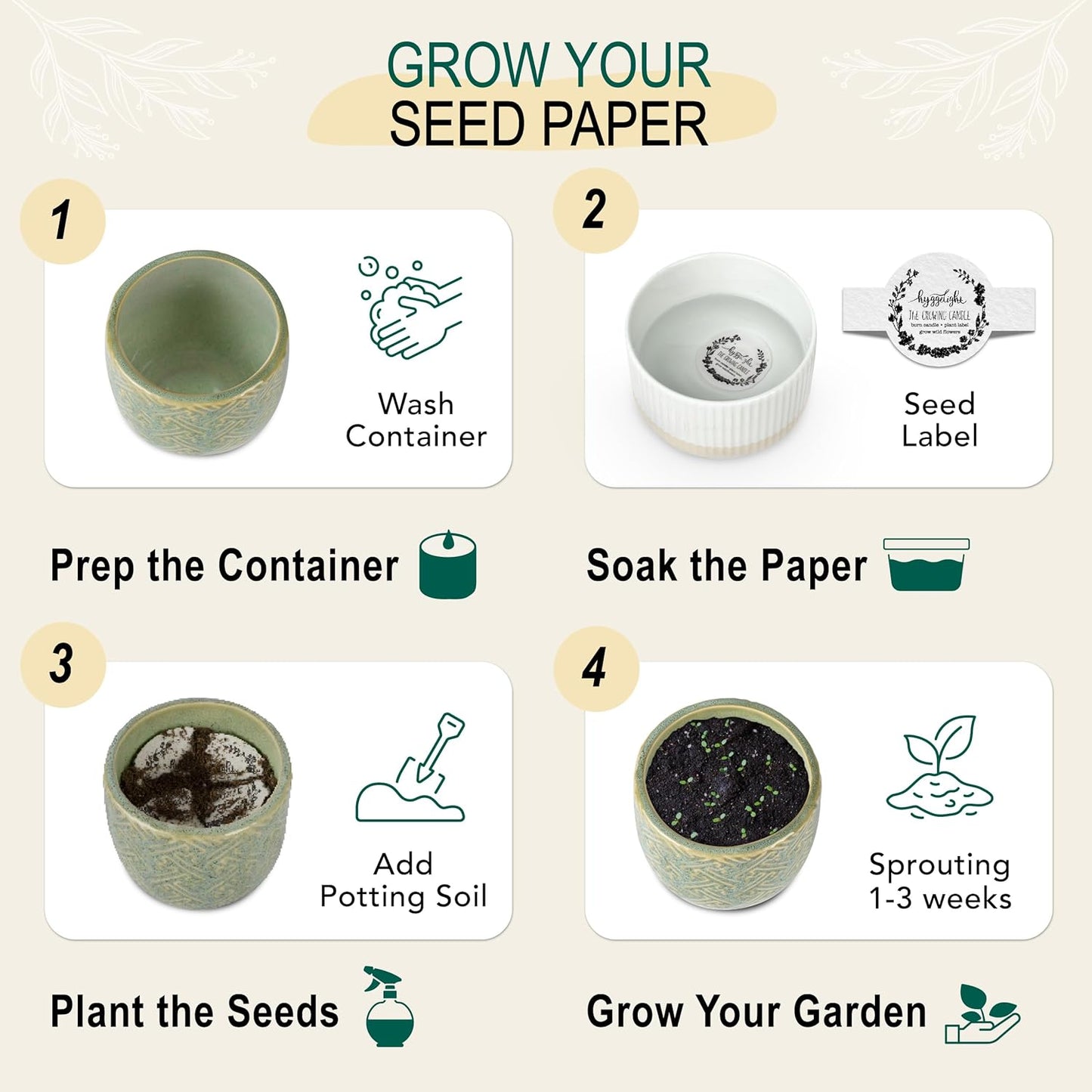 The Growing Candle, Lilac Scented Aromatherapy Candles, 10oz Pot, 100% Soy, Ida