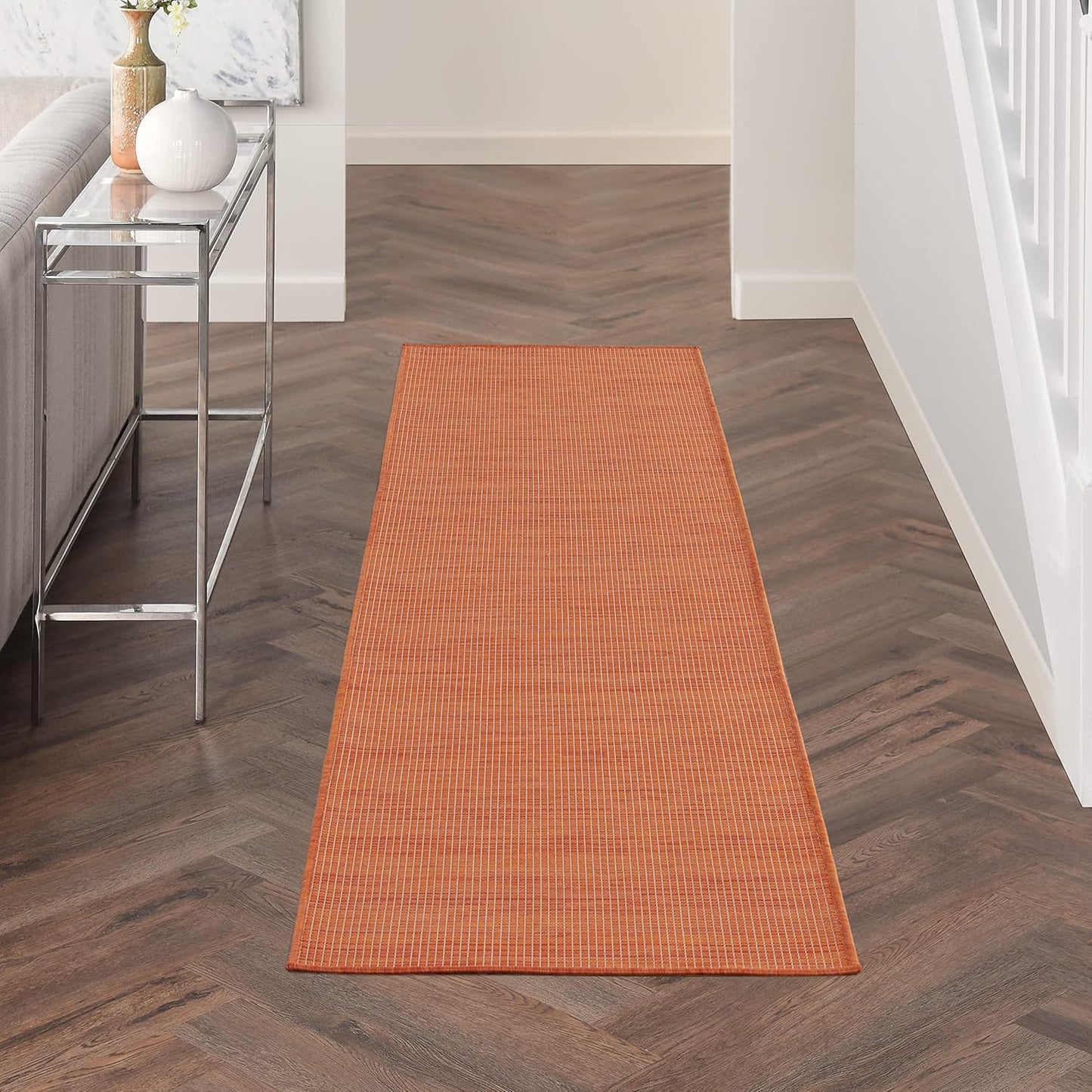 Nourison Home Home Positano 6' Runner Fabric Terracotta Area Rug