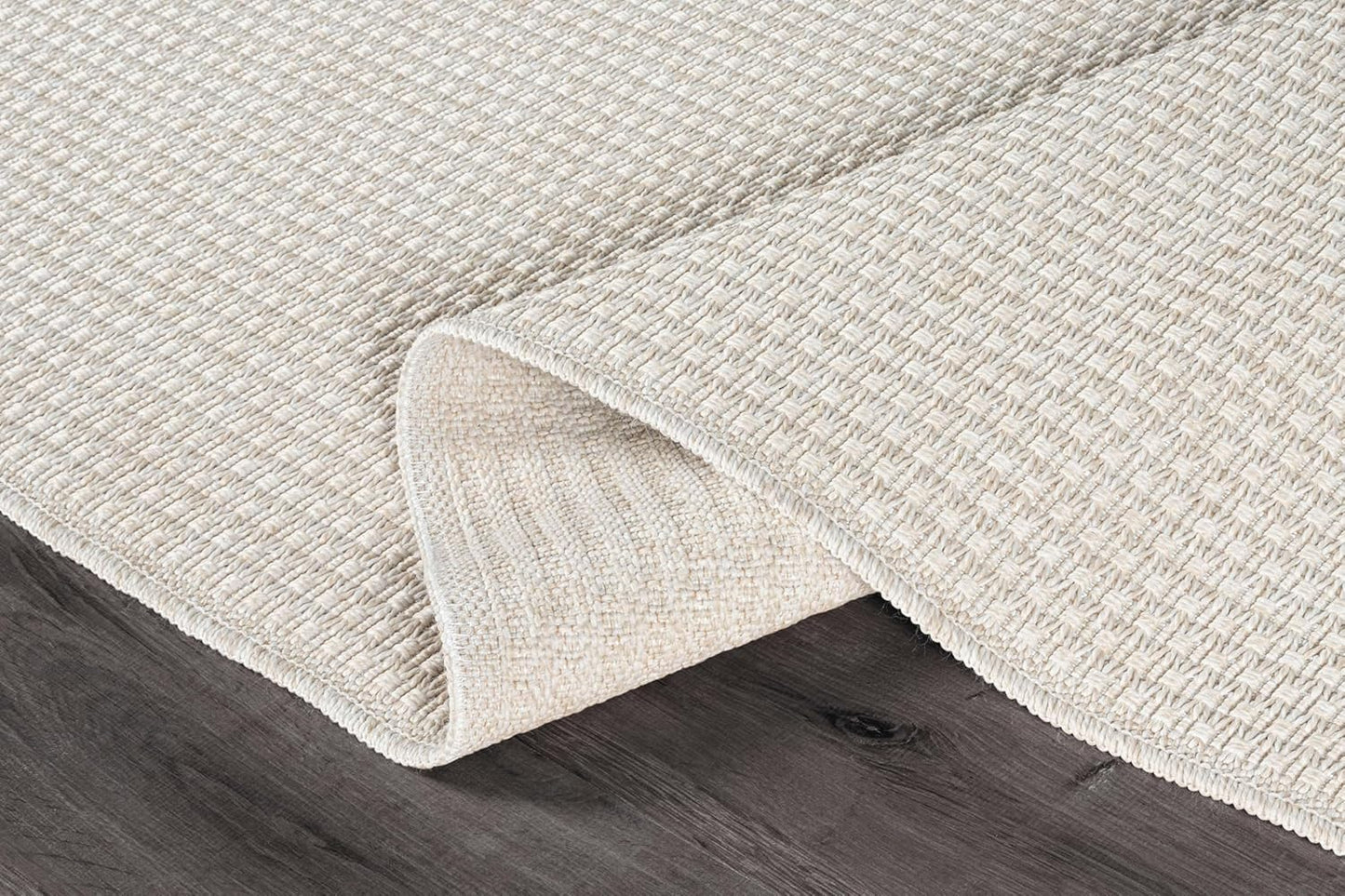 Easy Jute Runner Rug 2x7 Indoor Outdoor Natural Rugs Solid Fiber Rug Woven Area Rug Boho Easy Clean Inside Carpet for Living Room Bedroom Dining Room Hallway or Outdoor Patio Porch (2 X 7 Bone)